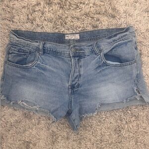 Free People Light Blue Jean Shorts